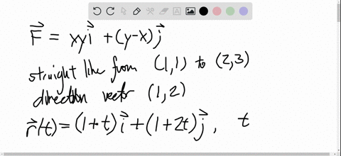 work-find-the-work-done-by-the-force-mathbffx-y-mathbfiy-x-mathbfj-over-the-straight-line-from-11-3