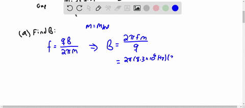 deuterons-in-a-cyclotron-travel-in-a-circle-with-radius-303-mathrmcm-just-before-emerging-from-the-d