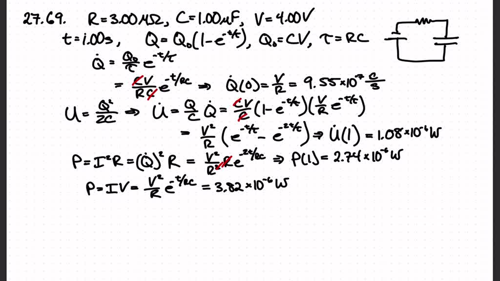 SOLVED:A 3.00 MO resistor and a 1.00μF capacitor are connected in ...