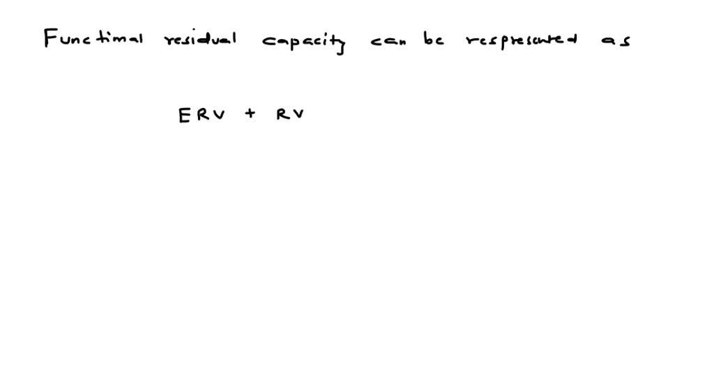 Functional Residual Capacity Can Be Represented As