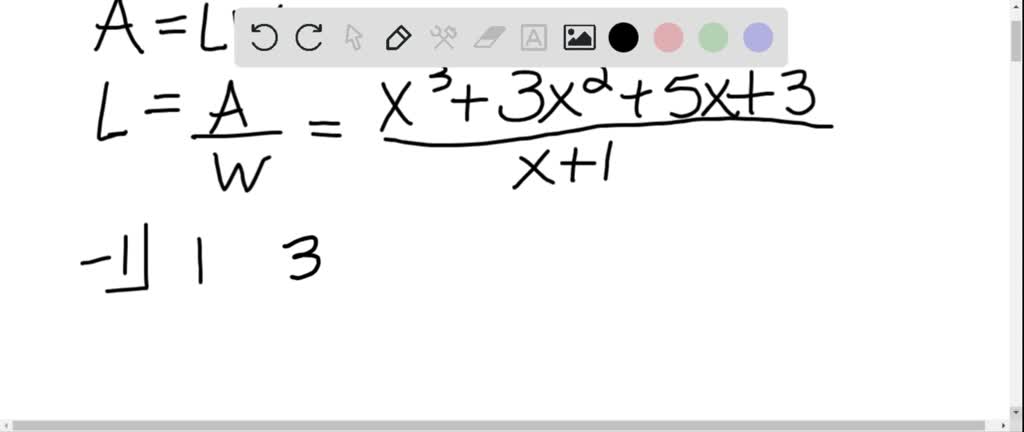 Write a simplified polynomial that represents the length of the ...