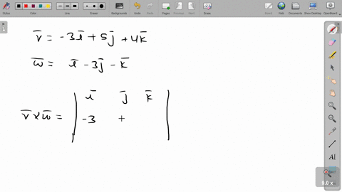 use-the-algebraic-definition-to-find-vecv-times-vecw-vecv-3-veci5-vecj4-veck-vecwveci-3-vecj-veck