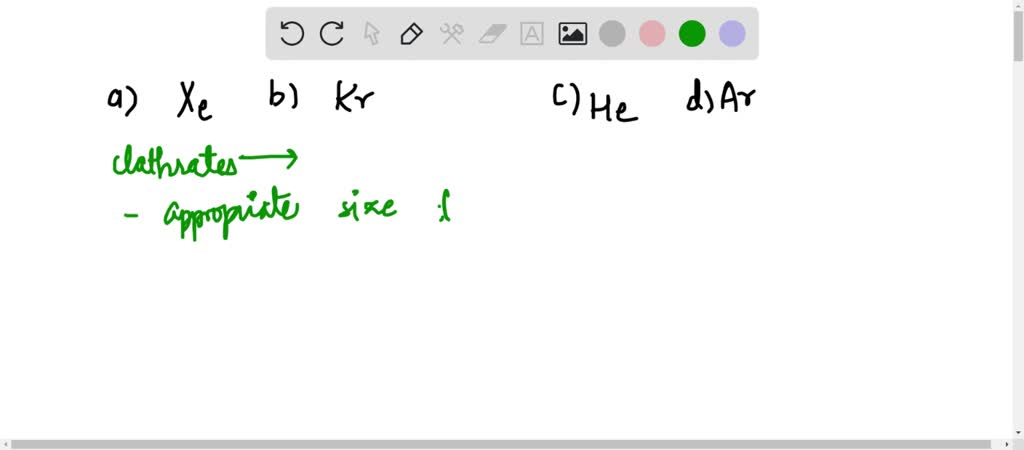 SOLVED:The noble gases which do not form any clathrate (1) He (2) Ne (3 ...