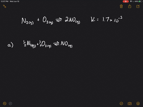 the-equilibrium-constant-for-the-reaction-mathrmn_2mathrmgmathrmo_2mathrmg-rightleftarrows-2-mathrmn
