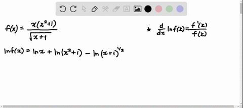 find-the-derivative-using-logarithmic-differentiation-as-in-example-5-yfracxleftx21rightsqrtx1