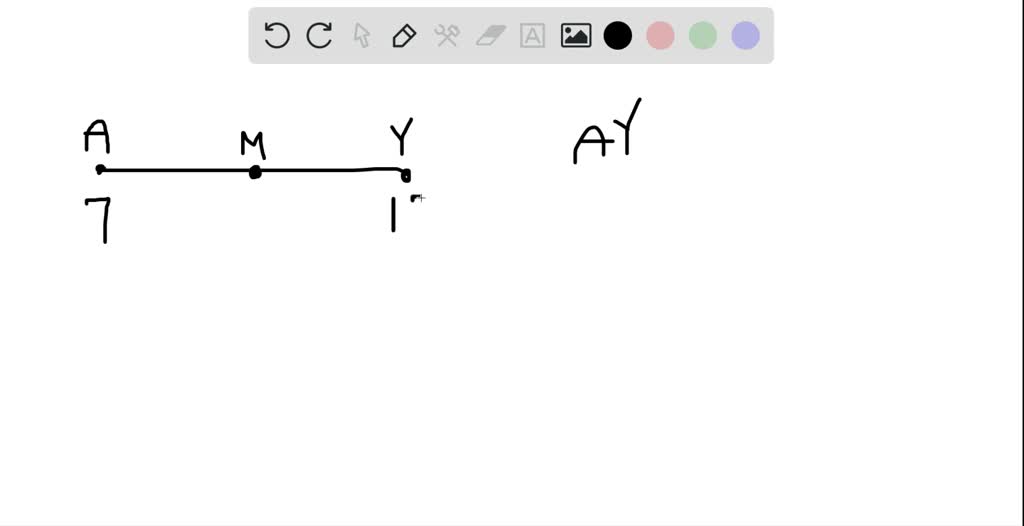 SOLVED:In the figure below, point M is the midpoint of AY. Use the ...