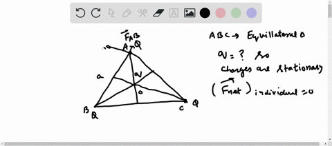 three-charges-each-of-value-q-are-placed-at-the-vertex-of-an-equilateral-triangle-a-fourth-charge-q-