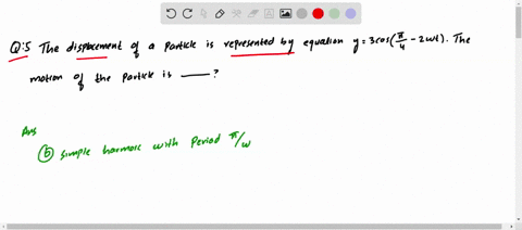 the-displacement-of-a-particle-is-represented-by-the-equation-y3-cos-leftfracpi4-2-omega-tright-the-