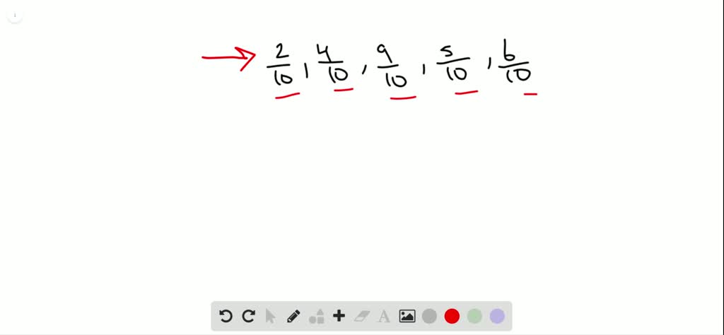 SOLVED:For the set of numbers {(3)/(4), (6)/(5), (12)/(3), (1)/(2), (9 ...