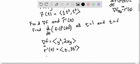 let-fx-yx-y2-and-mathbfrtleftlanglefrac12-t2-t3rightrangle-a-calculate-nabla-f-and-mathbfrprimet-b-u