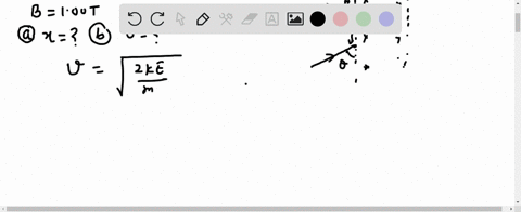 a-proton-moving-in-the-plane-of-the-page-has-a-kinetic-energy-of-600-mev-a-magnetic-field-of-magni-2