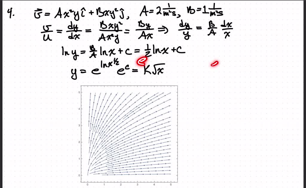 SOLVED:The Velocity Components In A Two-dimensional Velocity Field In ...