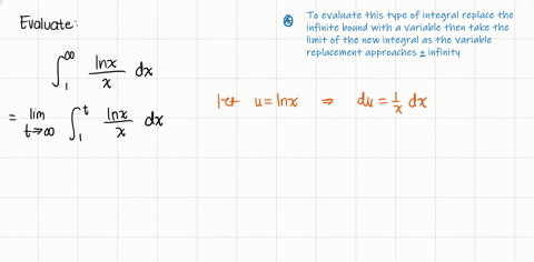evaluate-the-given-improper-integral-or-show-that-it-diverges-int_1infty-fracln-xx-d-x