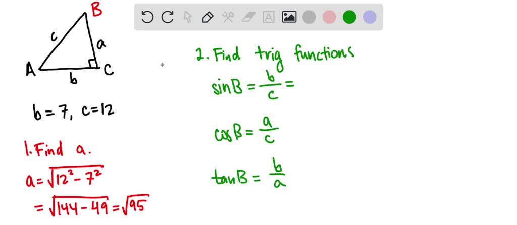 SOLVED:Use the Pythagorean theorem to find the unknown side length ...