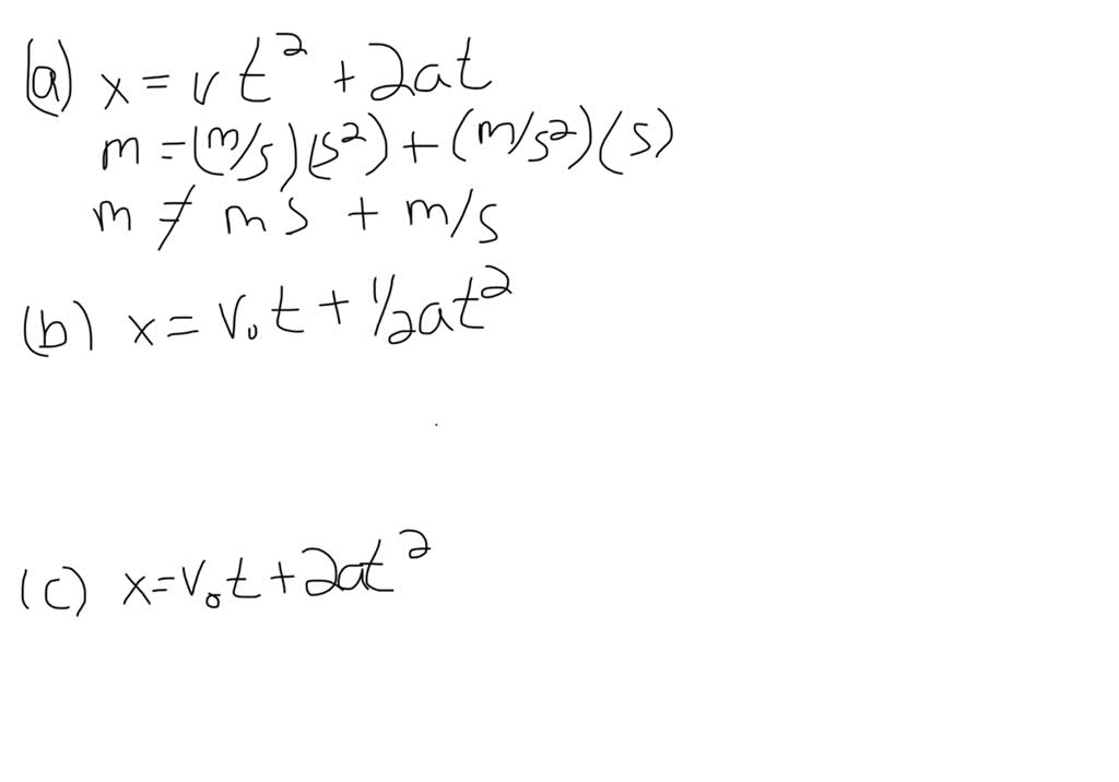 SOLVED: Three students derive the following equations in which x refers ...