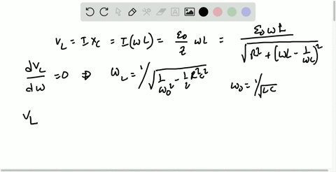 a-show-that-the-peak-inductor-voltage-in-a-series-r-l-c-circuit-is-maximum-at-frequency-omega_mathrm