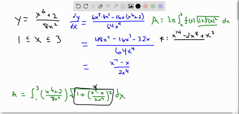 find-the-area-of-the-surface-generated-by-revolving-the-given-curve-about-the-x-axis-yleftx62right-l
