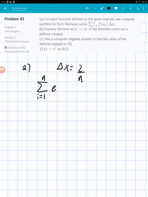 a-for-each-function-defined-on-the-given-interval-use-a-regular-partition-to-form-riemann-sums-sum-4