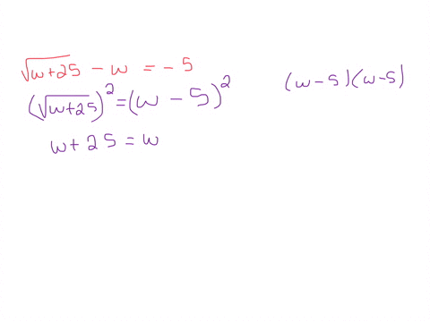 solve-sqrtw25-w-5