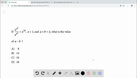 if-fracxa2xb2x16-x1-and-ab2-what-is-the-value-of-a-b-beginequation-beginarrayltext-a-8-text-b-14-tex