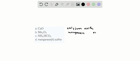 name-the-following-compounds-a-mathrmcao-b-mathrmmn_2-mathrmo_3-c-mathrmnh_4-mathrmhco_3-d-manganese