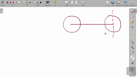 two-spheres-each-of-mass-m-and-radius-r-2-are-connected-with-a-massless-rod-of-length-2-r-as-shown-i