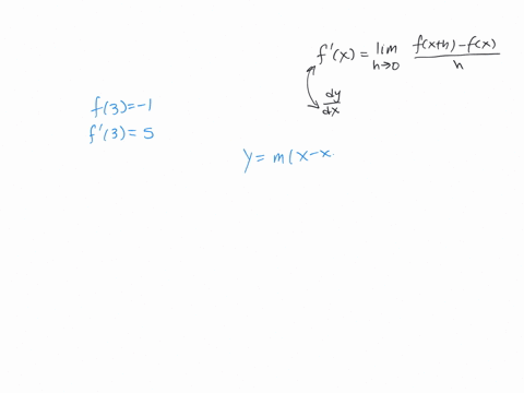 given-that-f3-1-and-fprime35-find-an-equation-for-the-tangent-line-to-the-graph-of-yfx-at-the-point-