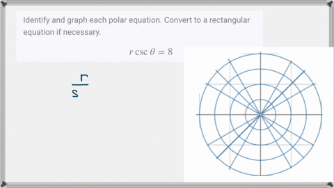 identify-and-graph-each-polar-equation-convert-to-a-rectangular-equation-if-necessary-r-csc-theta8