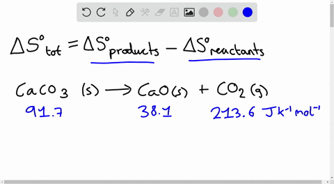 calculate-the-standard-entropy-of-reaction-at-25circ-mathrmc-for-the-decomposition-of-calcium-carbon