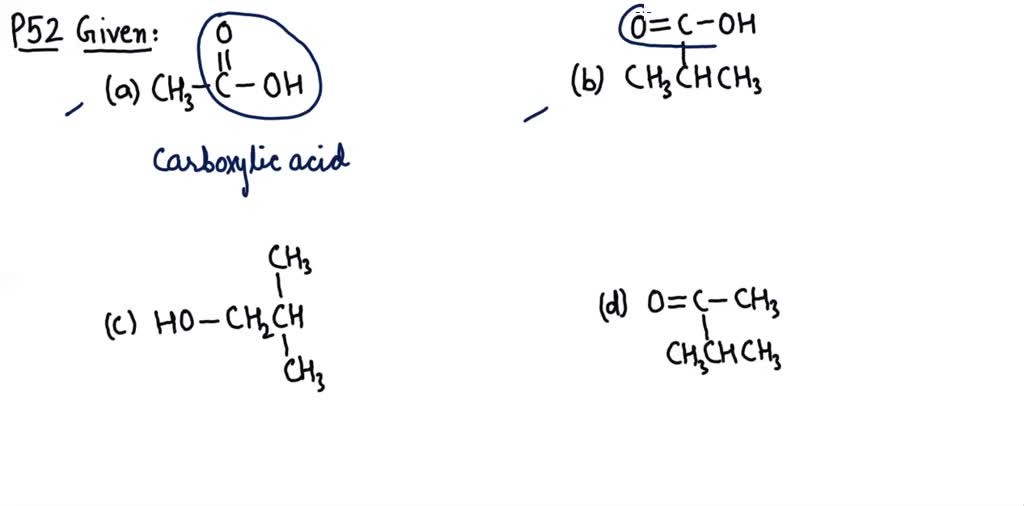 SOLVED: Circle and name the functional group in each compound. | Numerade