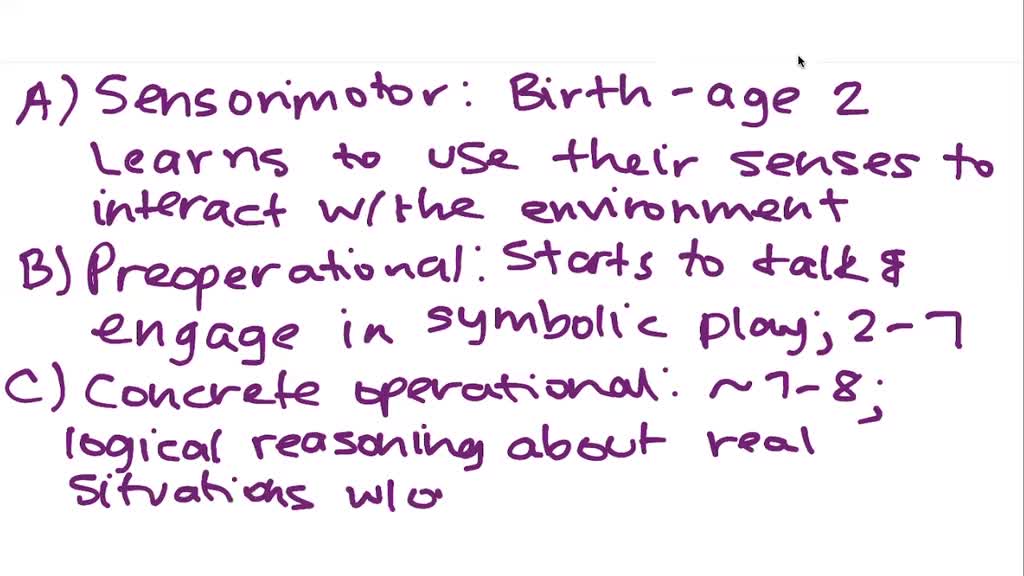 SOLVED Which of Jean Piaget s stages describes typical adolescent