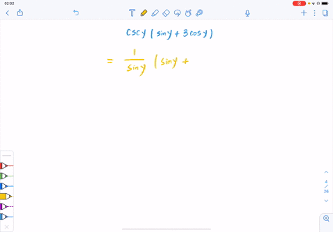 multiply-and-simplify-csc-ysin-y3-cos-y