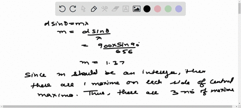a-diffraction-grating-is-made-up-of-slits-of-width-300-mathrmnm-with-separation-900-mathrmnm-the-g-5