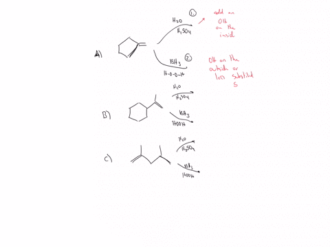 draw-the-constitutional-isomer-formed-when-the-following-alkenes-are-treated-with-each-set-of-reag-2