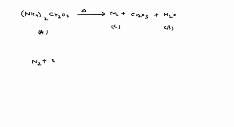an-orange-solid-a-on-heating-gives-a-green-residue-b-a-colourless-gas-c-and-water-vapours-the-dry--3
