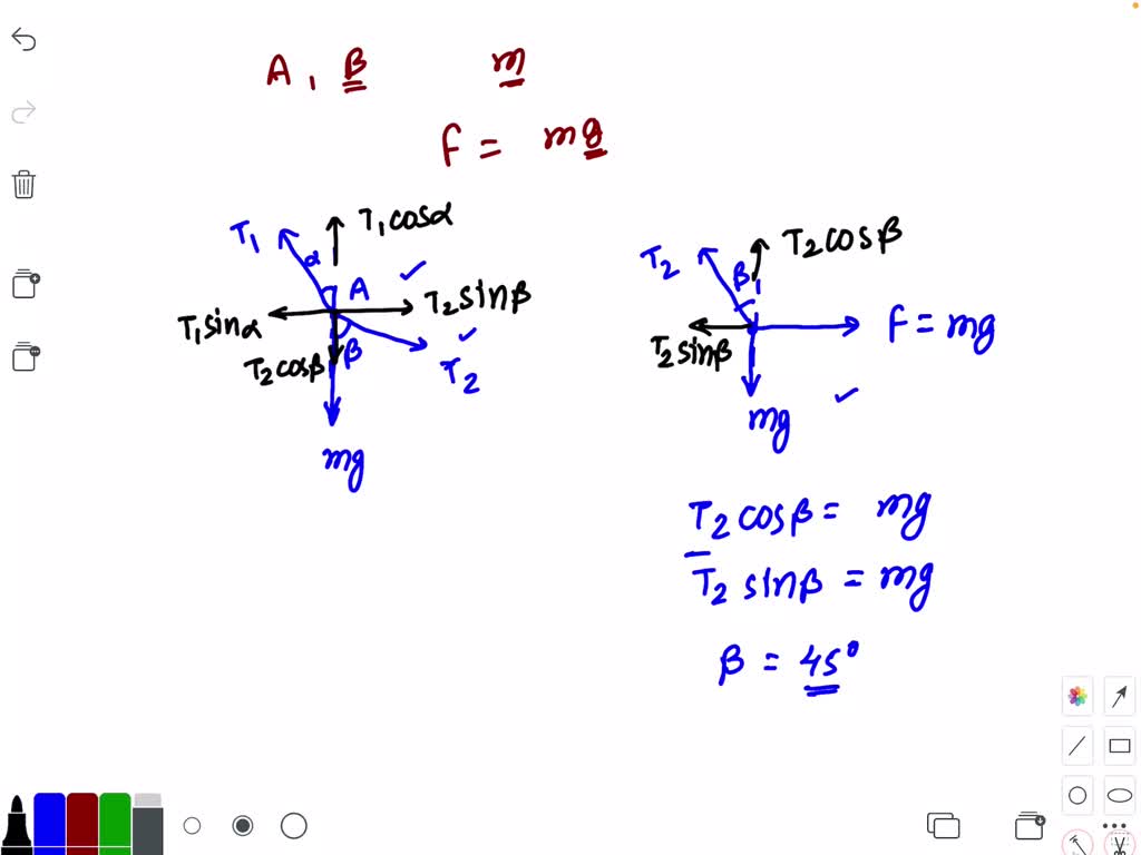 SOLVED:Two Particles A And B, Each Of Mass M, Are Kept Stationary By ...