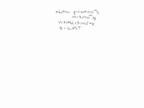 an-electron-is-moving-in-a-uniform-025-t-magnetic-field-its-velocity-components-parallel-and-perpend