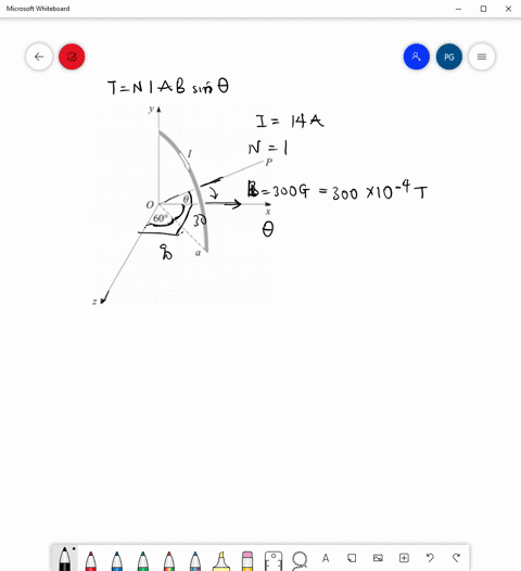 The 40-loop coil shown in Fig. 30-12 carries a current of 2.0 A in a ...