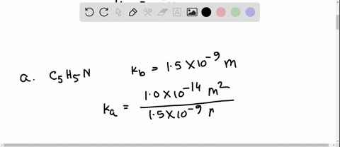 given-the-following-bases-and-their-values-of-k_mathrmb-at-25circ-mathrmc-calculate-k_mathrma-for-th