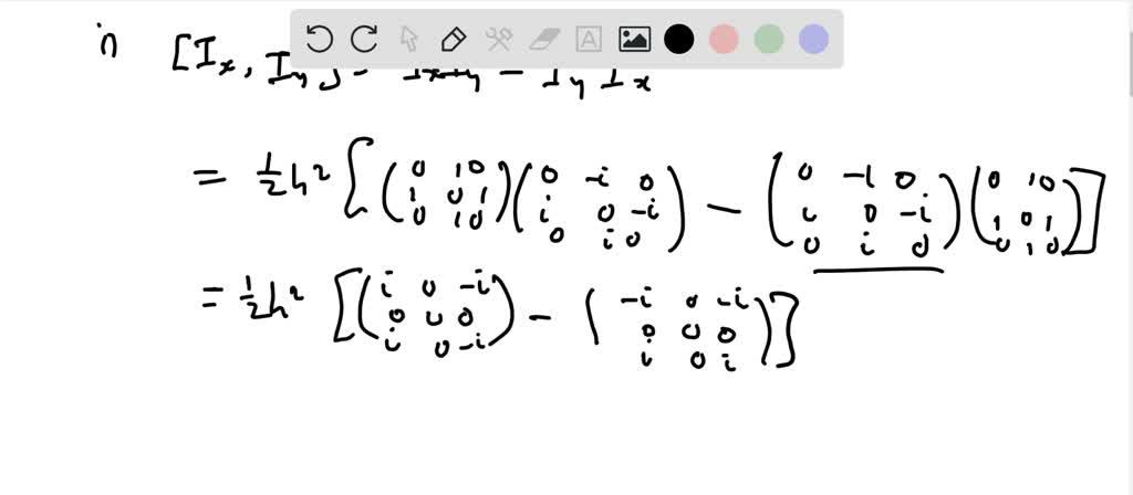 SOLVED:The spin matrices for a nucleus with spin quantum number 1 are ...