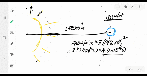 energy-reaches-earth-from-the-sun-at-a-rate-of-about-1400-mathrmw-mathrmm2-calculate-a-the-total-pow