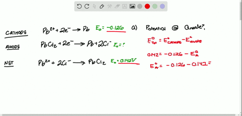 a-a-potential-of-0142-v-is-recorded-under-standard-conditions-for-a-voltaic-cell-constructed-using-t