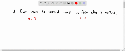 write-a-sample-space-with-equally-likely-outcomes-for-each-experiment-a-fair-die-is-rolled-and-the-2