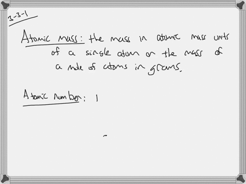 explain the relationship between atomic number and atomic mass