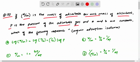 if-mathrmx-mathrmm-is-the-mass-of-adsorbate-adsorbed-per-unit-mass-of-adsorbent-mathrmp-is-the-press
