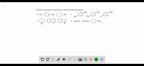 SOLVED:Rank the compounds in each group in order of increasing basicity.