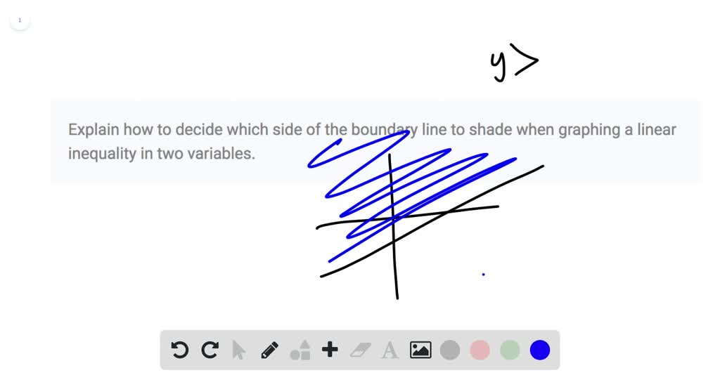 SOLVED:Explain how to decide which side of the boundary line to shade.