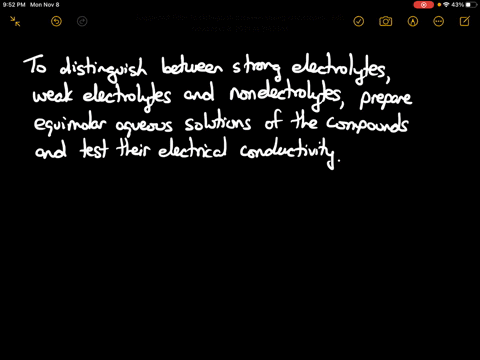 describe-an-experiment-for-classifying-compounds-as-strong-electrolytes-weak-electrolytes-or-nonelec