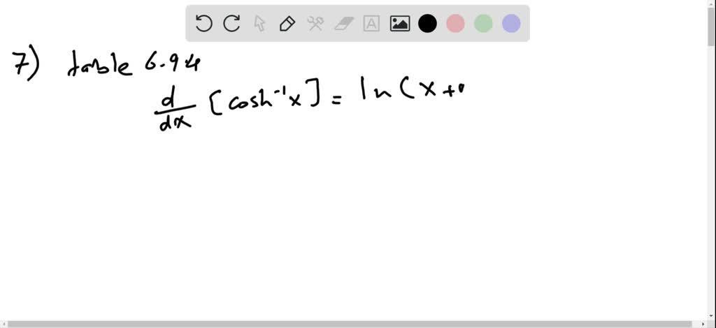 SOLVED:Find the derivatives of cosh^-1 x and tanh^-1 x by ...