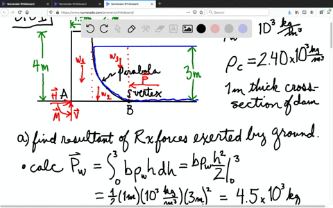 the-cross-section-of-a-concrete-dam-is-as-shown-for-a-1-m-wide-dam-section-determine-a-the-resultant